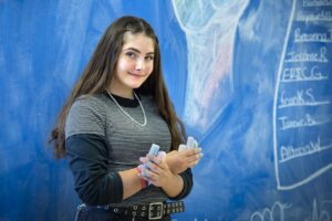 Girl with chalk